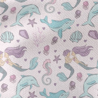 Undersea Mermaid Dolphin Waterproof Canvas