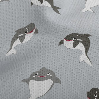 Thief Two-color Shark Athletic Mesh Flat Back