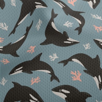 Killer Whales And Corals Athletic Mesh Flat Back