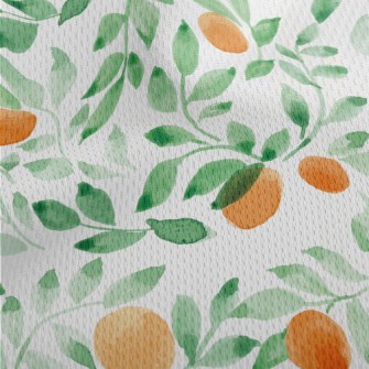 Watercolor Leaves And Fruits Athletic Mesh Flat Back