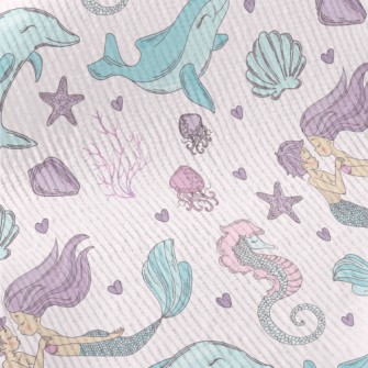 Undersea Mermaid Dolphin Standard Corduroy