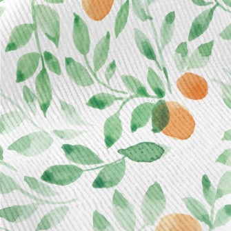 Watercolor Leaves And Fruits Standard Corduroy