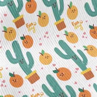 Orange And Cactus Standard Corduroy
