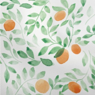 Watercolor Leaves And Fruits Dobby