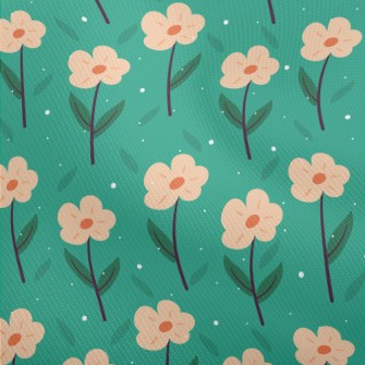 Garden Orange Flowers Dobby