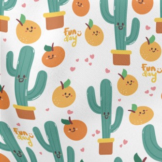 Orange And Cactus Stretch Ponte
