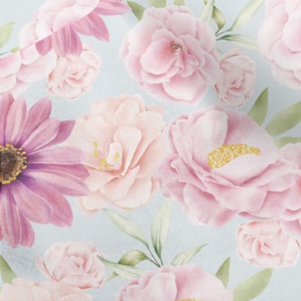Watercolor Beautiful Flowers Micro Fleece