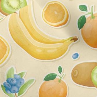 3D Banana Kiwi Micro Fleece