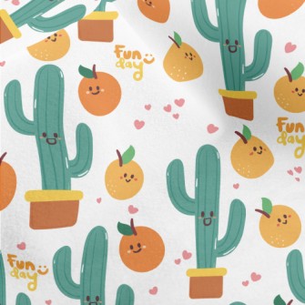 Orange And Cactus Micro Fleece