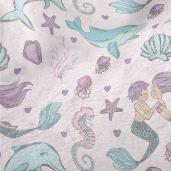 Undersea Mermaid Dolphin Minky