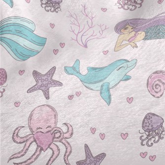 Mermaid Dolphin Octopus Minky