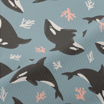 Killer Whales And Corals Piqué