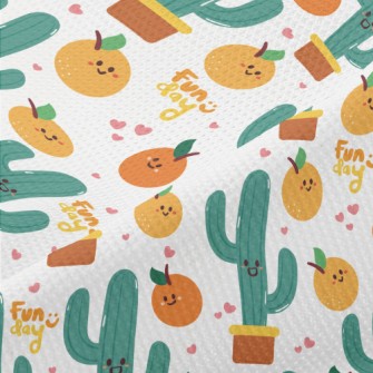 Orange And Cactus Piqué