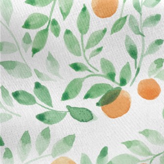 Watercolor Leaves And Fruits Jersey Backed Fleece