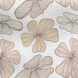 Large Pattern Flowers Jersey Backed Fleece