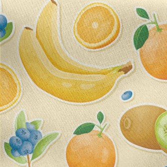 3D Banana Kiwi Jersey Backed Fleece