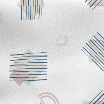 Line Diamond Block Jersey Backed Fleece