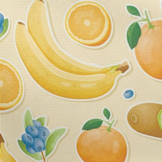 3D Banana Kiwi Pongee