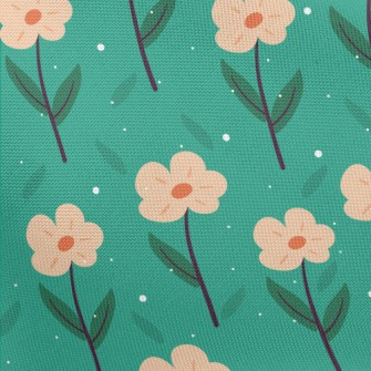 Garden Orange Flowers Pongee