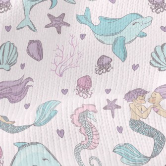 Undersea Mermaid Dolphin Stretch Jersey