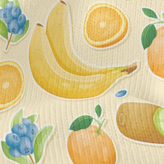 3D Banana Kiwi Stretch Jersey