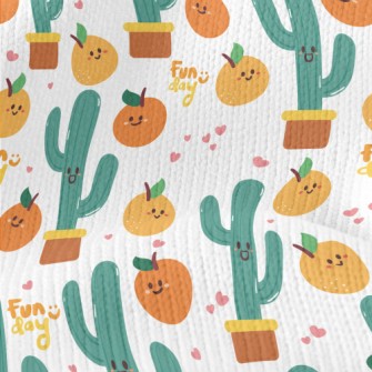 Orange And Cactus Stretch Jersey