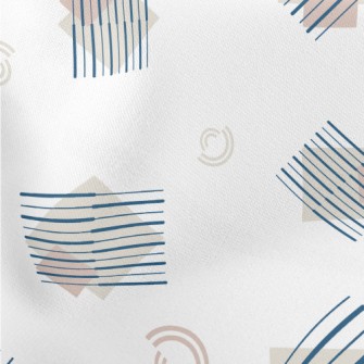 Line Diamond Block Lightweight Cotton Poplin