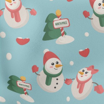 Celebrating Christmas With Sno Lightweight Cotton Poplin