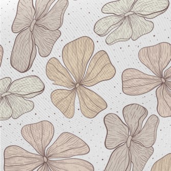 Large Pattern Flowers Midweight Cotton Poplin