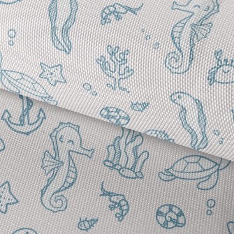 Marine Life And Seaweed Waterproof Oxford