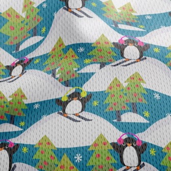 Ski Penguin Athletic Mesh Flat Back