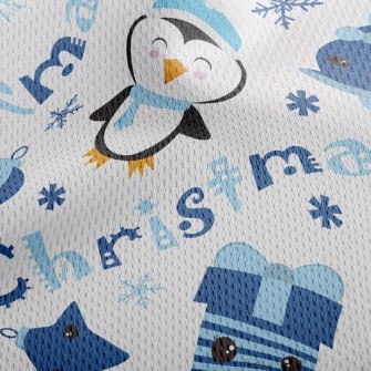 Christmas Ornaments With Pengu Athletic Mesh Flat Back