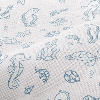Marine Life And Seaweed Performance Linen