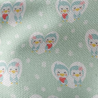 Penguin Couple Waterproof Canvas