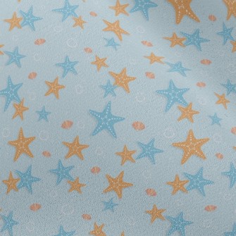 Blue Orange Starfish Chiffon