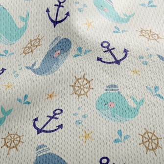Sailor Whale Athletic Mesh Flat Back