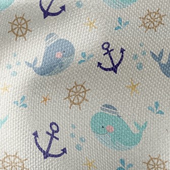 Sailor Whale Waterproof Canvas