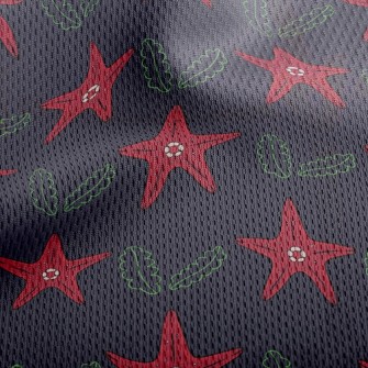 Red Starfish Athletic Mesh Flat Back