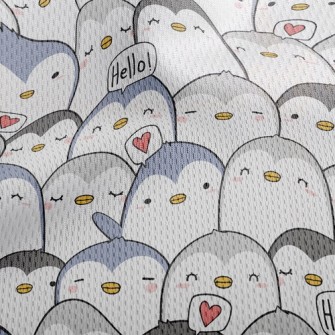 Cute Penguin Athletic Mesh Flat Back