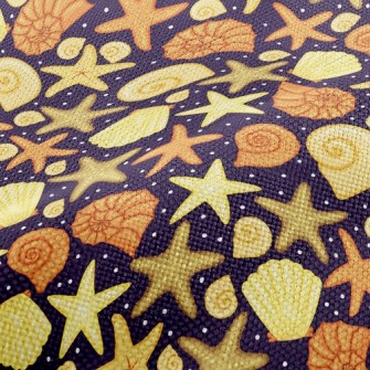 Big And Small Shells Performance Linen