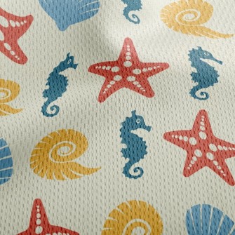 Beautiful Starfish Shell Athletic Mesh Flat Back