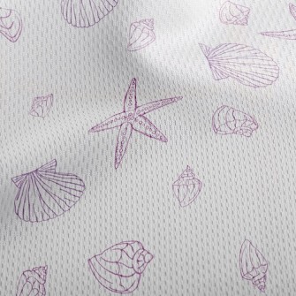 Purple Shell Athletic Mesh Flat Back
