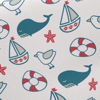 Nautical Supplies And Whales Twill