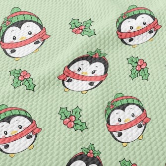 Merry Christmas Penguin Birdseye Piqué