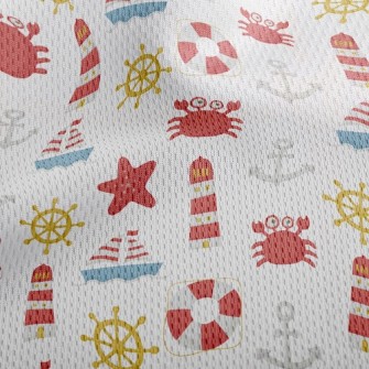 Boat Lighthouse Crab Athletic Mesh Flat Back