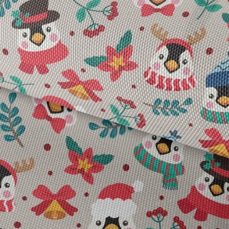 Christmas Dressed Penguin Waterproof Oxford