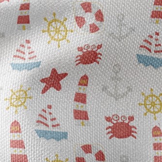 Boat Lighthouse Crab Waterproof Canvas