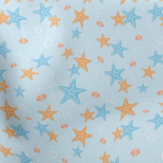 Blue Orange Starfish Stretch Ponte