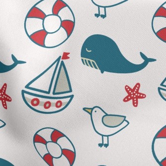 Nautical Supplies And Whales Stretch Ponte