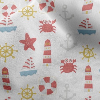 Boat Lighthouse Crab Micro Fleece